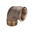 1/2" Vinkel 90° muffe/nippel Rødgods Silicium Bronze